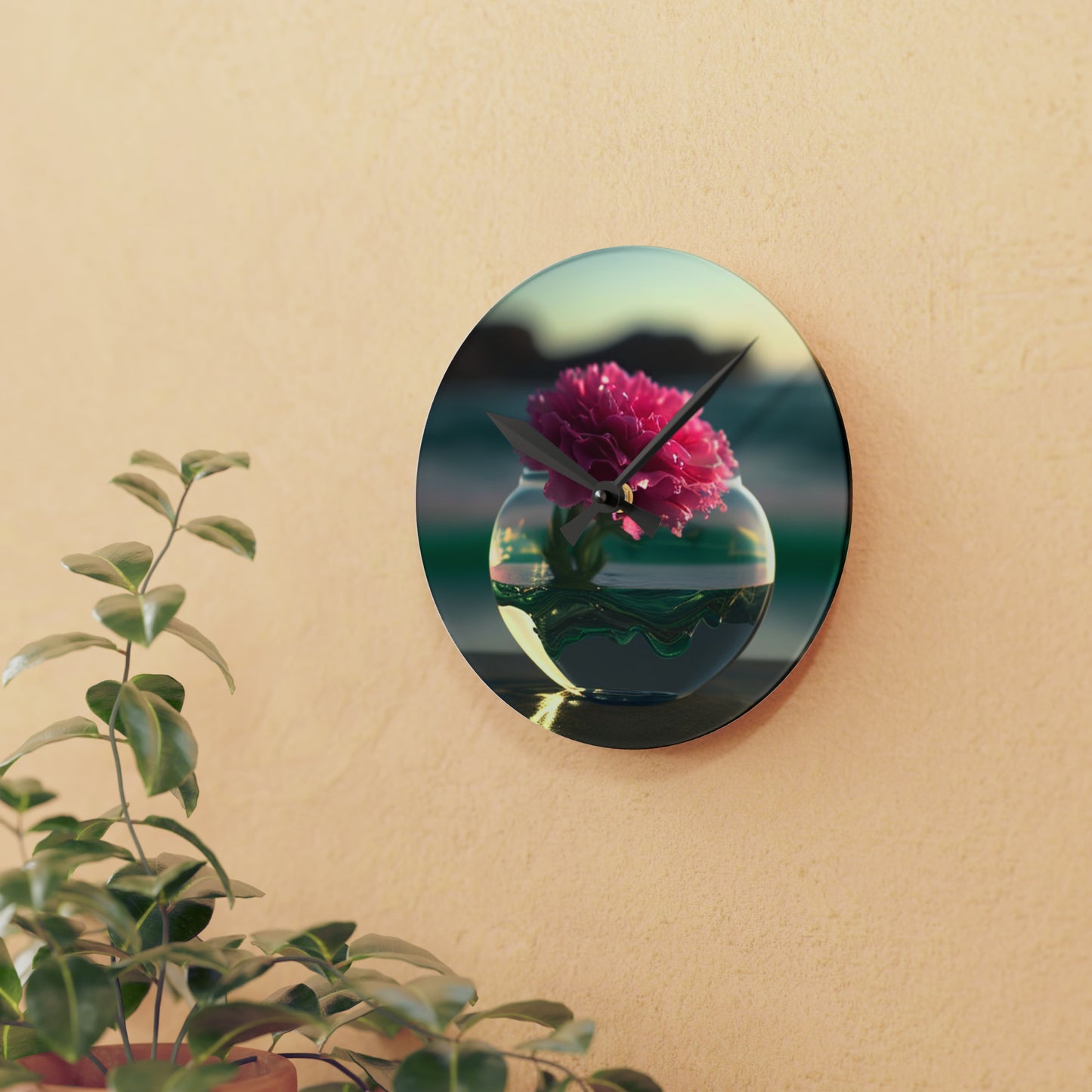 Acrylic Wall Clock Carnation 3