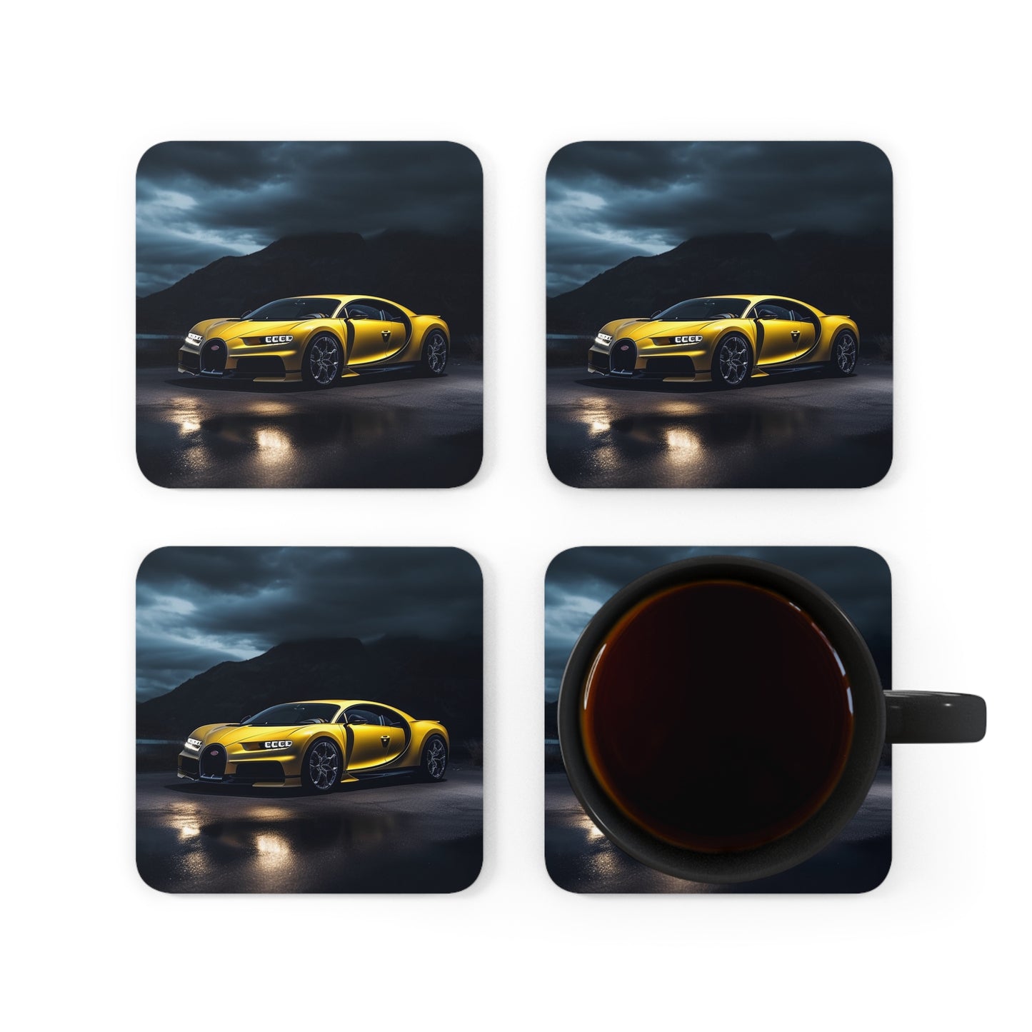 Corkwood Coaster Set Bugatti Real Look 4