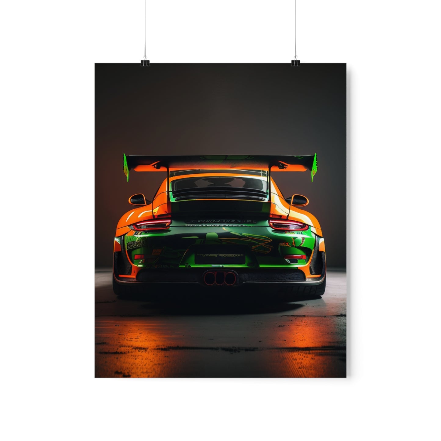 Premium Matte Vertical Posters Porsche Color 3