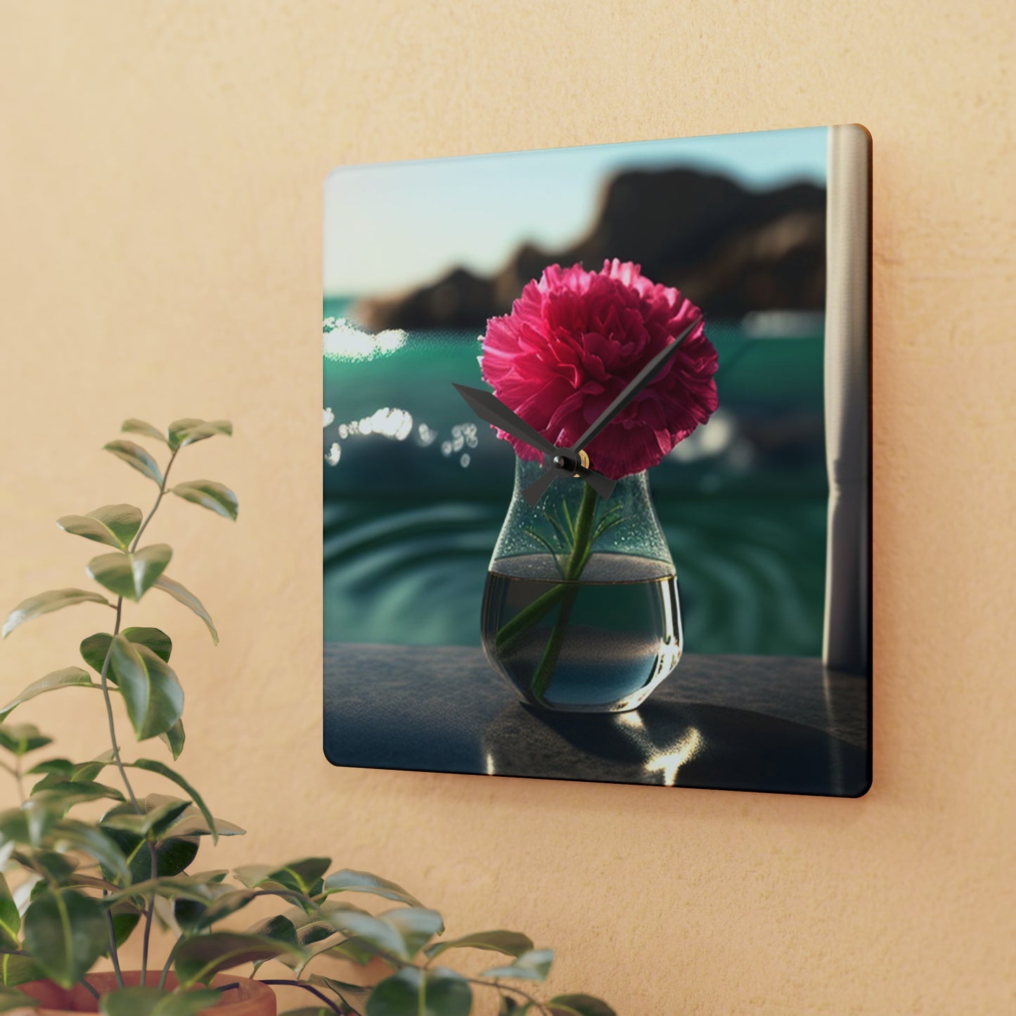 Acrylic Wall Clock Carnation 4