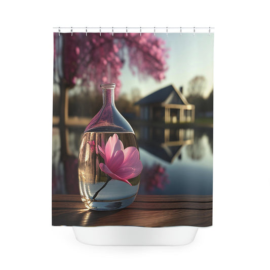 Polyester Shower Curtain Magnolia in a Glass vase 2