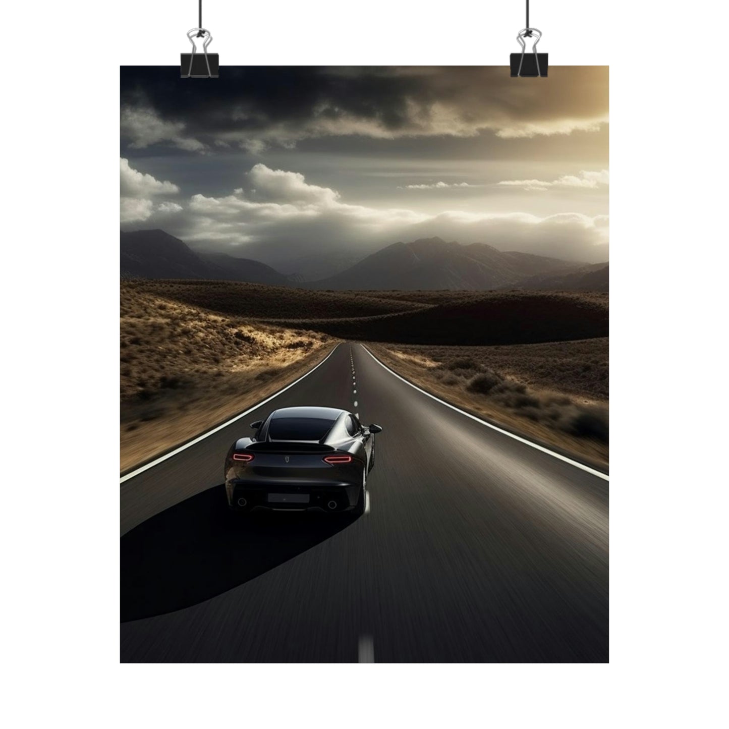 Premium Matte Vertical Posters Ferrari Road 3