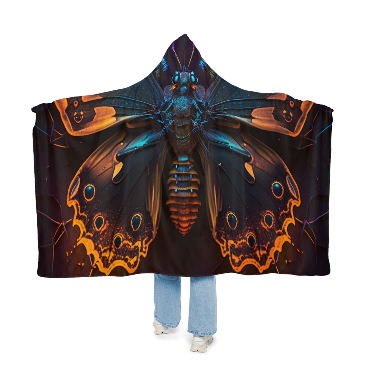 Snuggle Hooded Blanket Neon Hue Butterfly 2