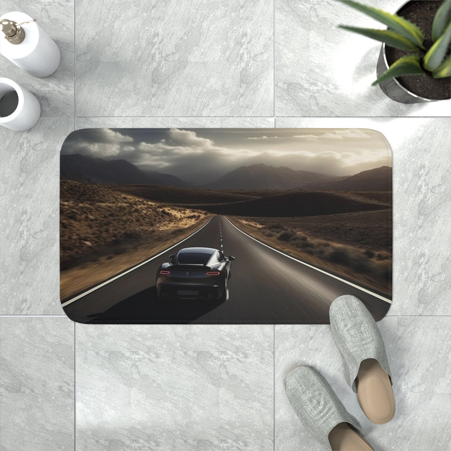 Memory Foam Bath Mat Ferrari Road 3