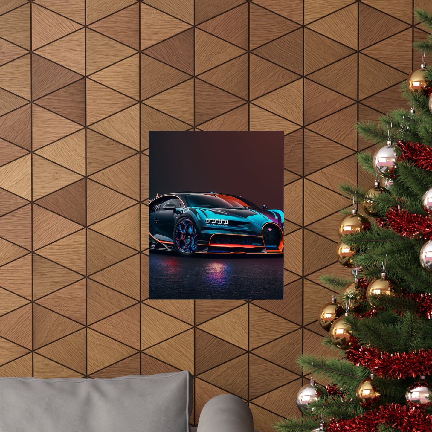 Premium Matte Vertical Posters Bugatti Chiron Super 1