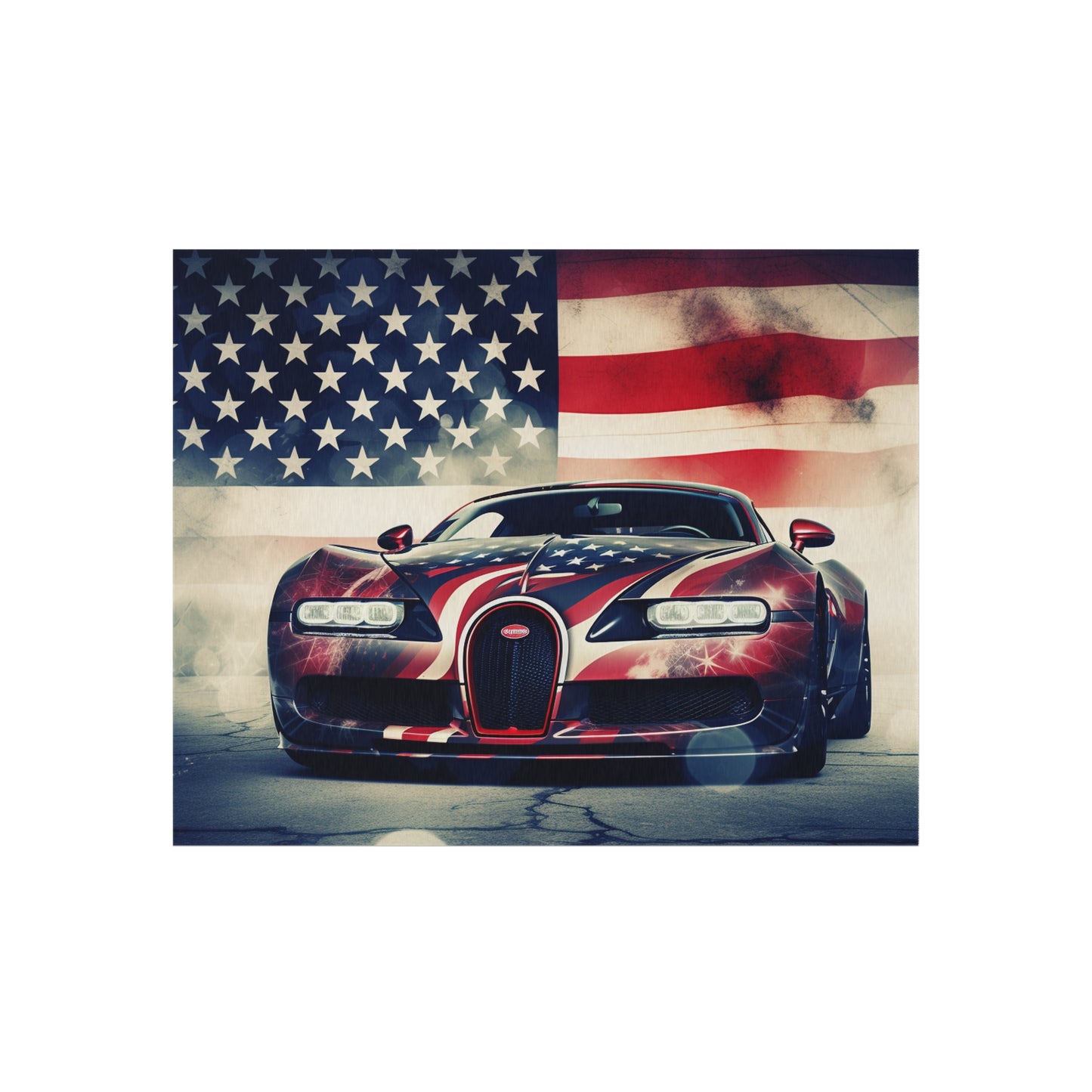 Outdoor Rug  Abstract American Flag Background Bugatti 1