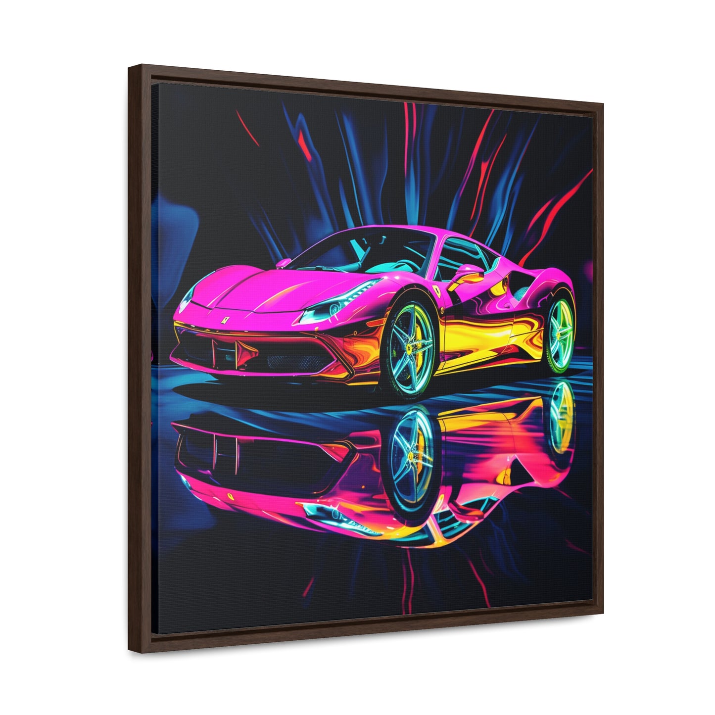 Gallery Canvas Wraps, Square Frame Pink Macro Ferrari 3