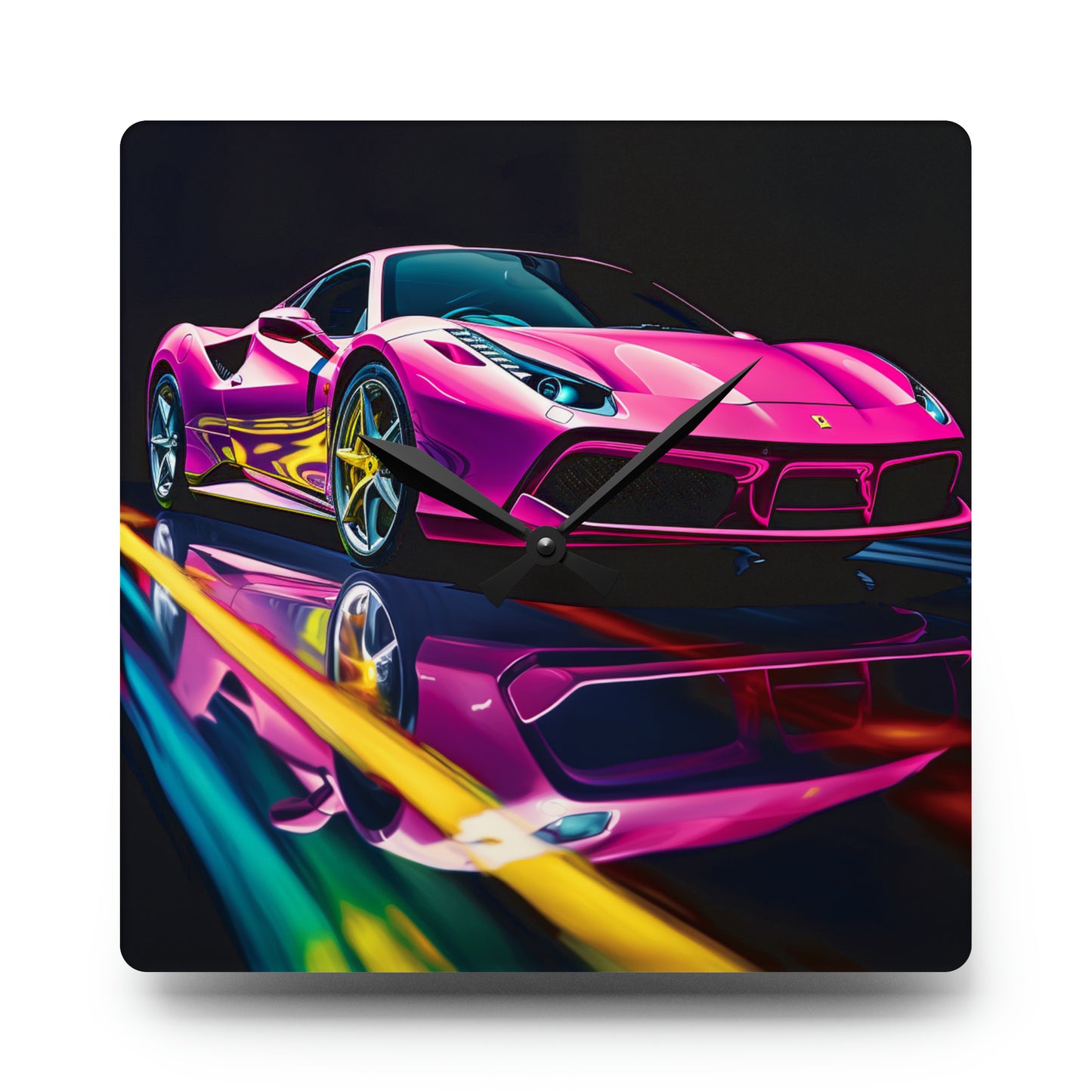 Acrylic Wall Clock Ferrari Flair Macro 4