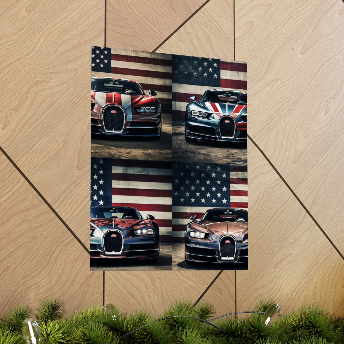 Premium Matte Vertical Posters Bugatti Flag 5