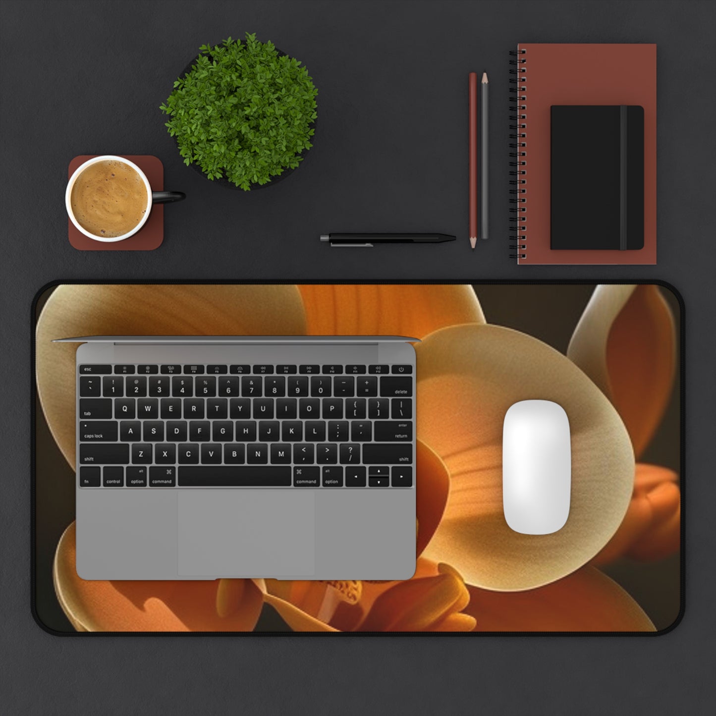 Desk Mat Orange Orchid 4