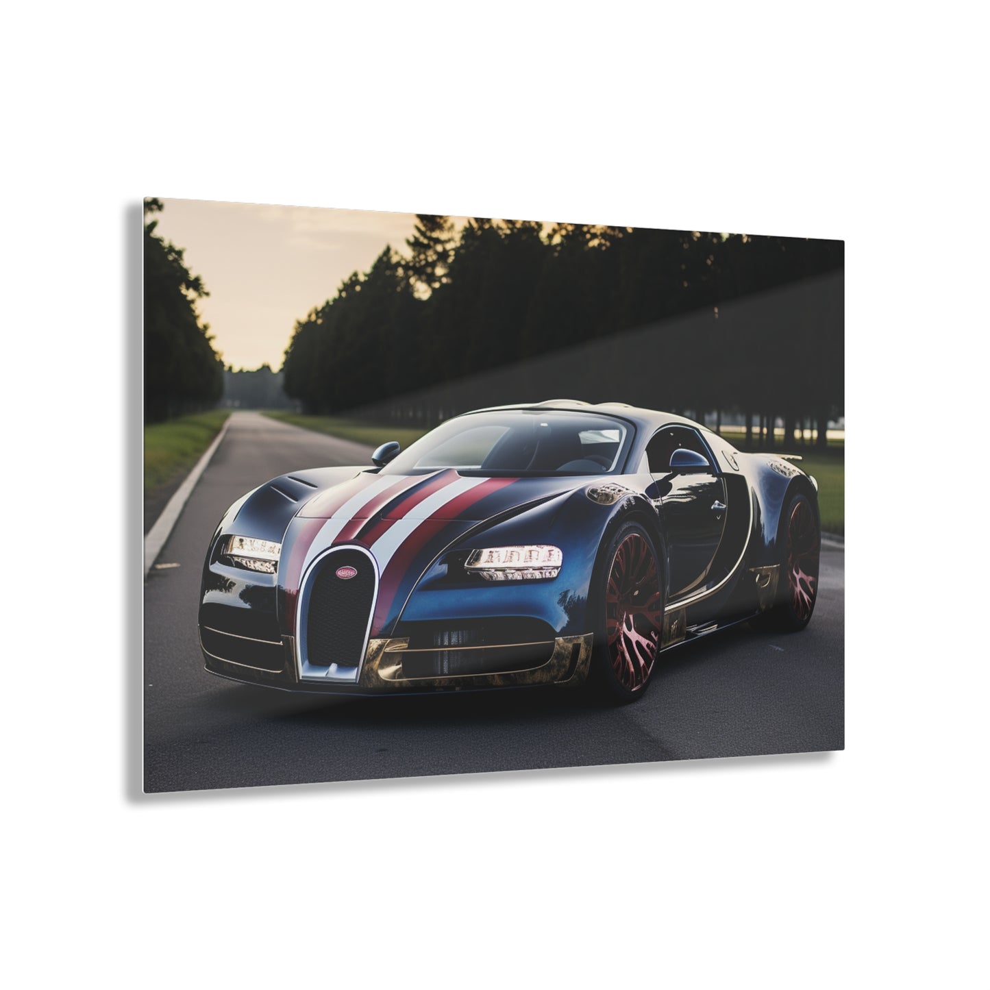 Acrylic Prints Bugatti Flag American 1