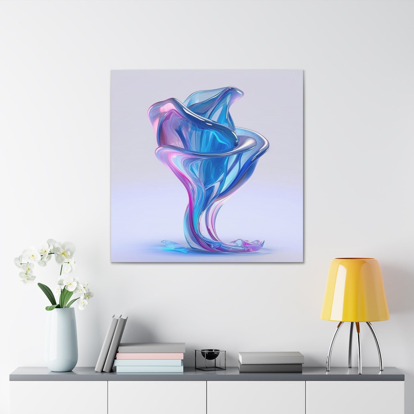 Canvas Gallery Wraps Pink & Blue Tulip Rose 2