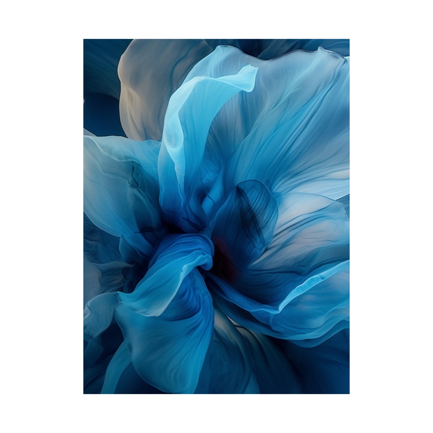 Premium Matte Vertical Posters Blue Tluip Abstract 2