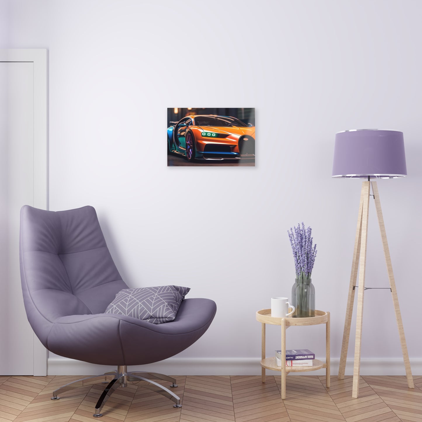 Acrylic Prints Hyper Bugatti Neon Chiron 1