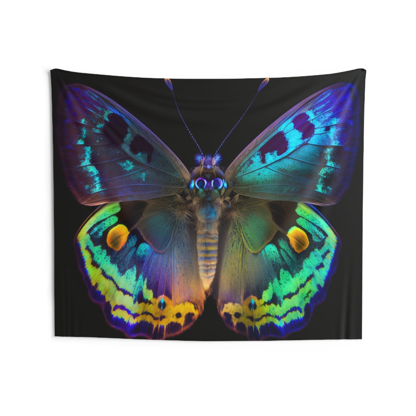 Indoor Wall Tapestries Neon Hue Butterfly 4