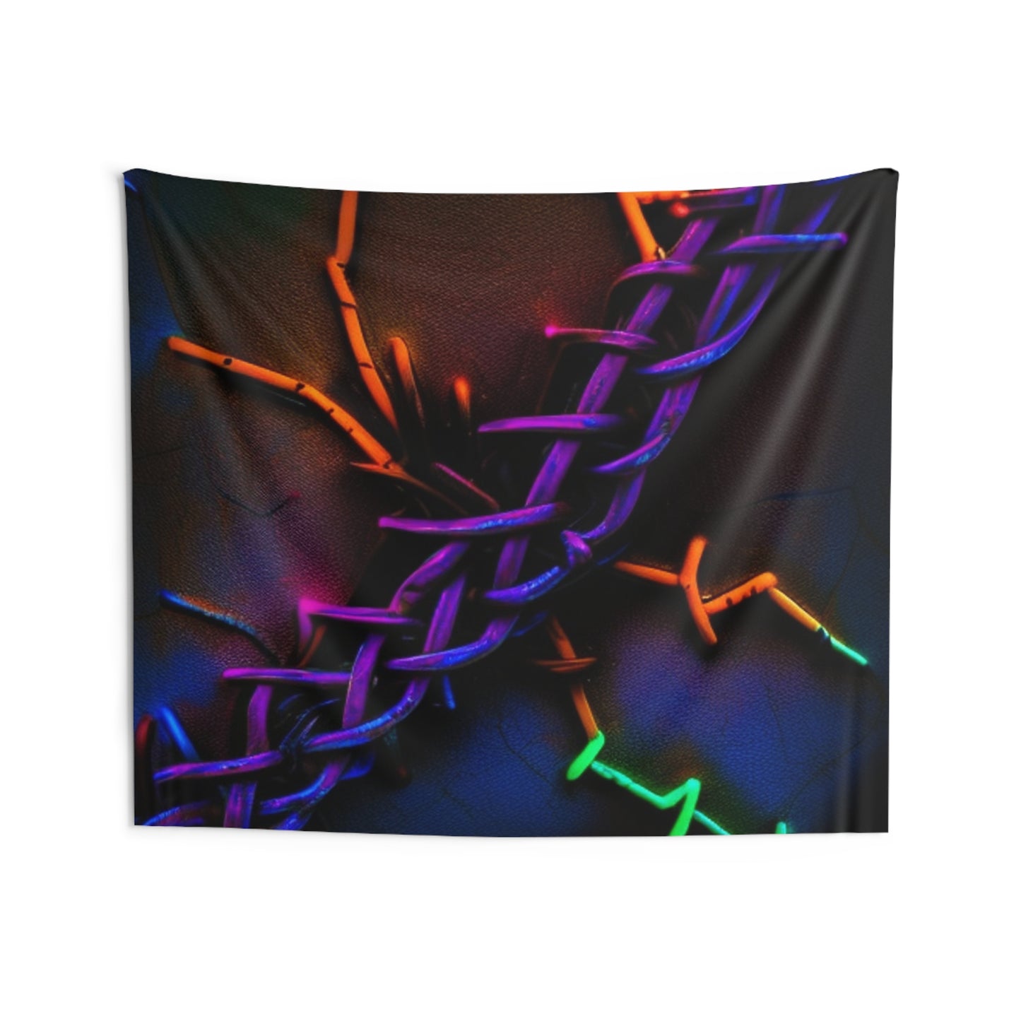 Indoor Wall Tapestries Macro Neon Barbs 2