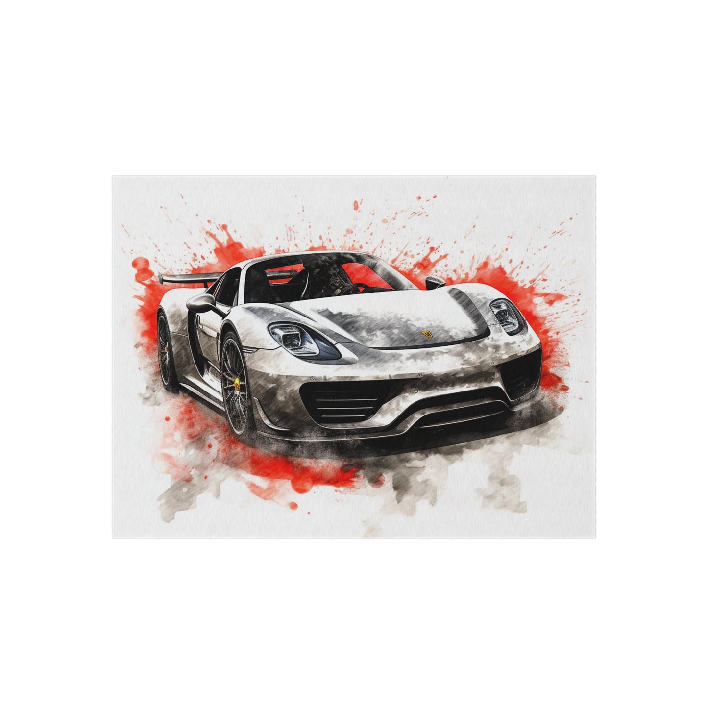 Outdoor Rug  918 Spyder white background driving fast with water splashing 4