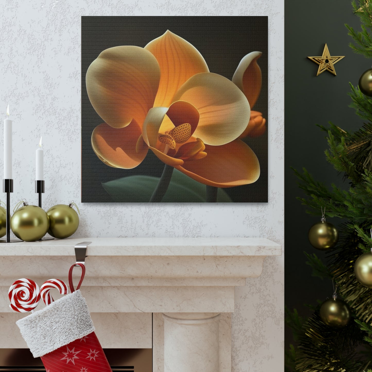Canvas Gallery Wraps Orange Orchid 4