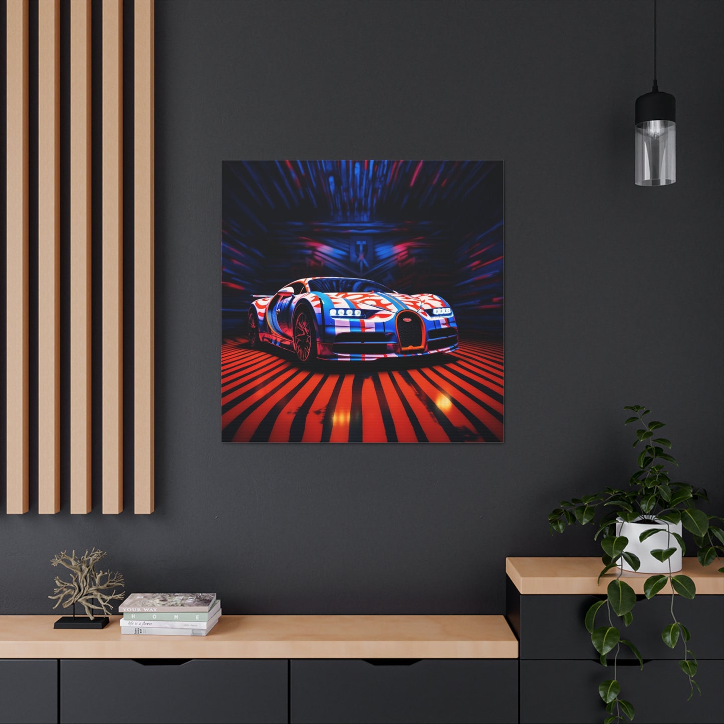 Canvas Gallery Wraps Macro Bugatti American Flag 1