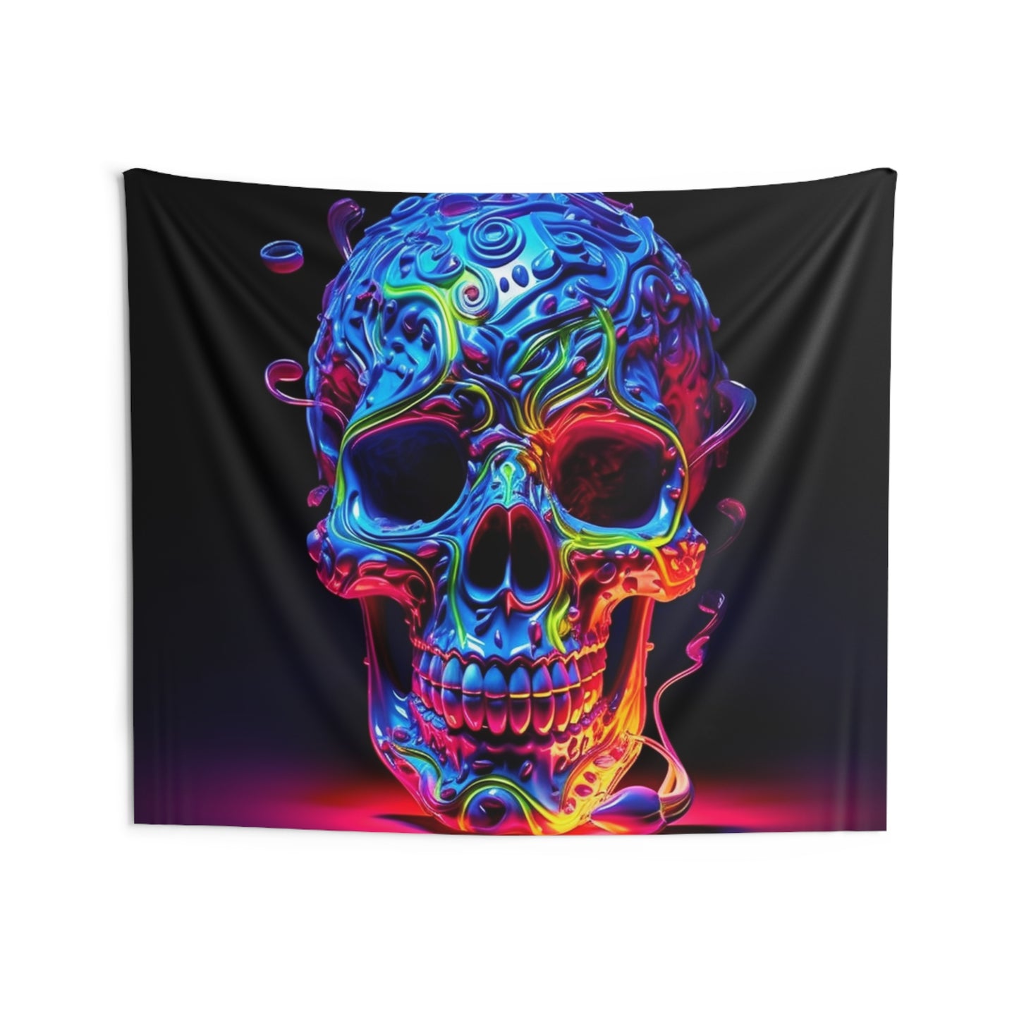 Indoor Wall Tapestries Macro Skull Color 3