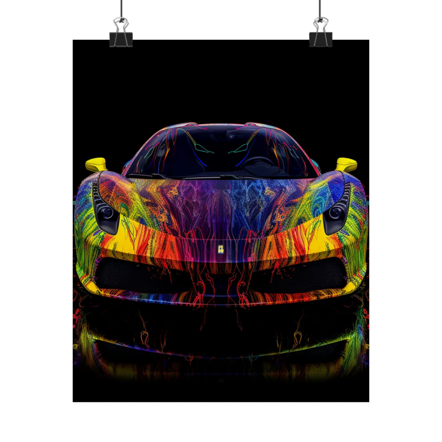 Premium Matte Vertical Posters Ferrari Color 2