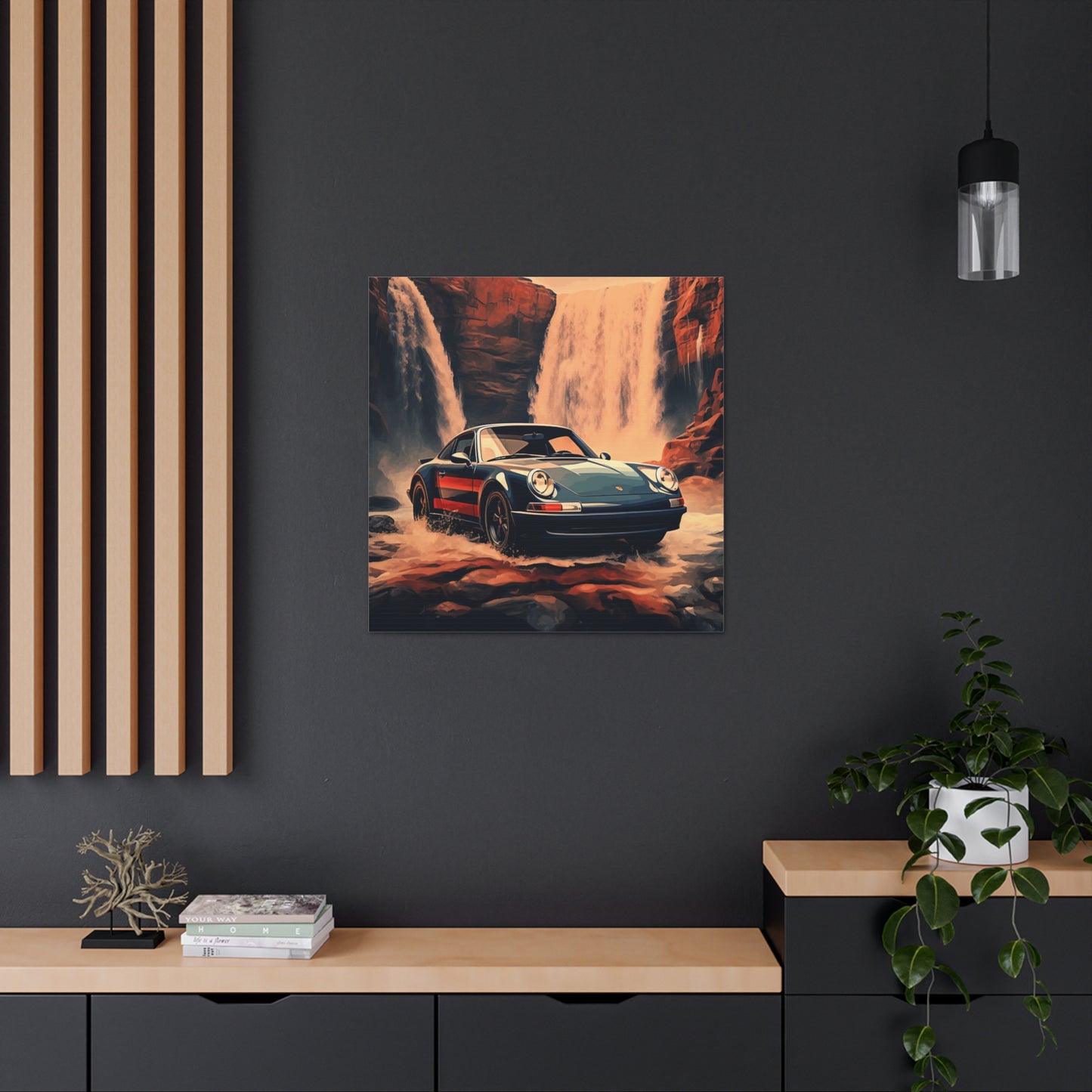 Canvas Gallery Wraps American Flag Porsche Abstract 3