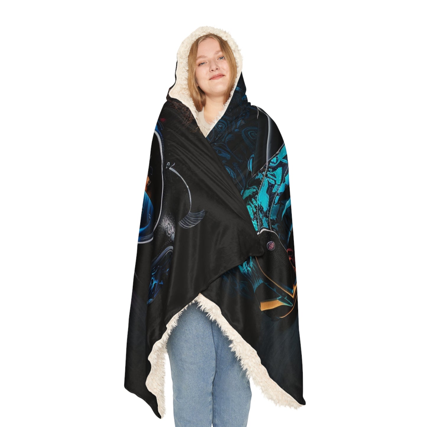 Snuggle Hooded Blanket Bugatti Blue 3