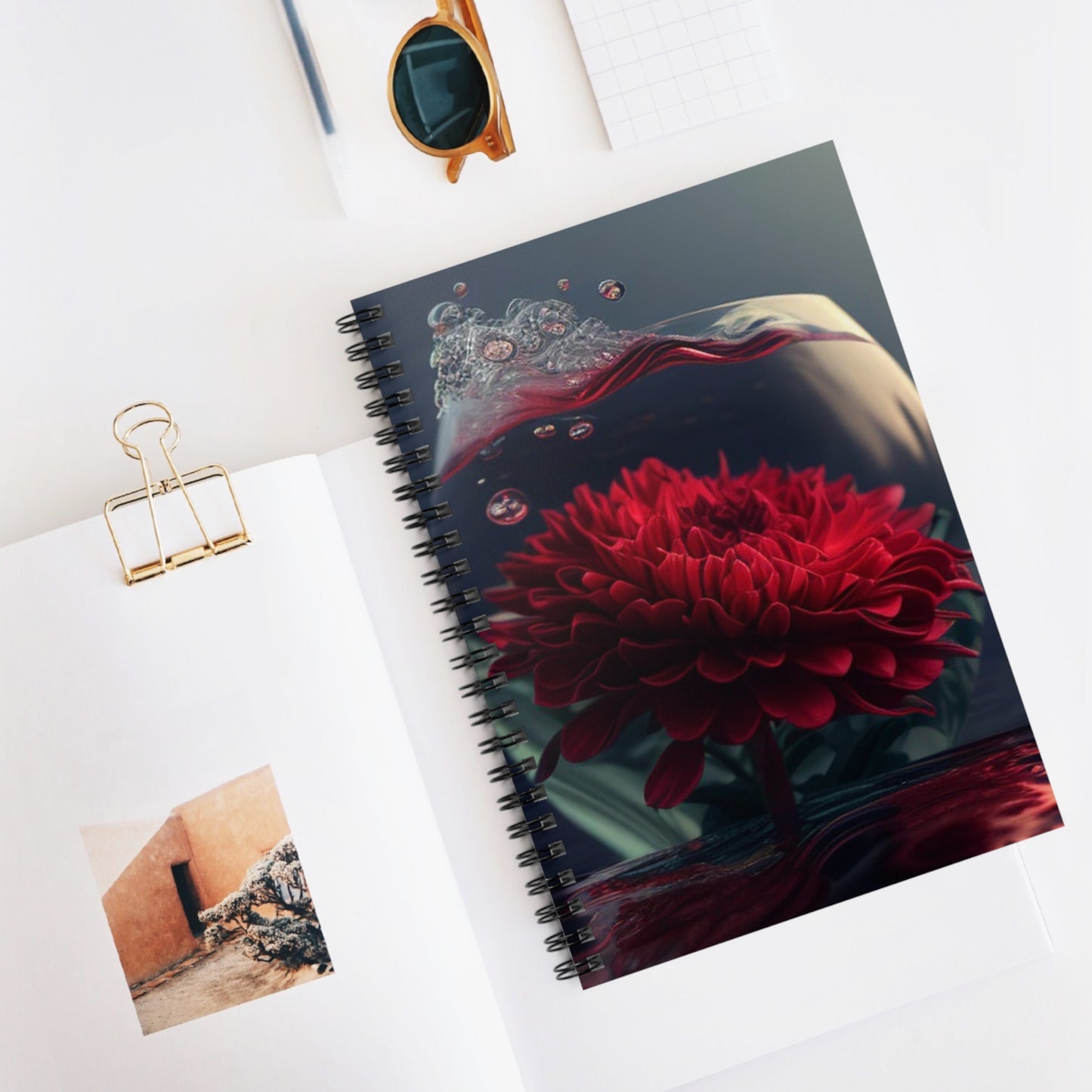 Spiral Notebook - Ruled Line Chrysanthemum 1