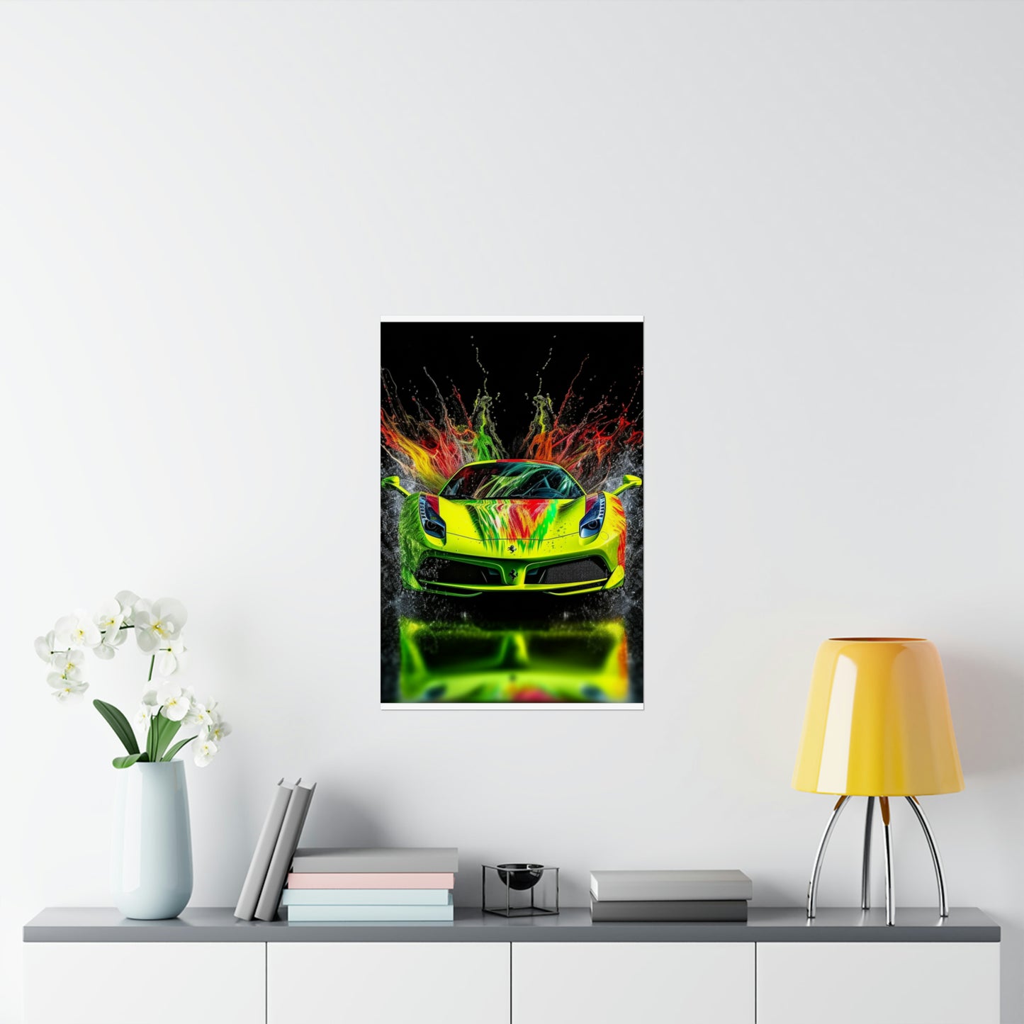 Premium Matte Vertical Posters Farrari Water 1