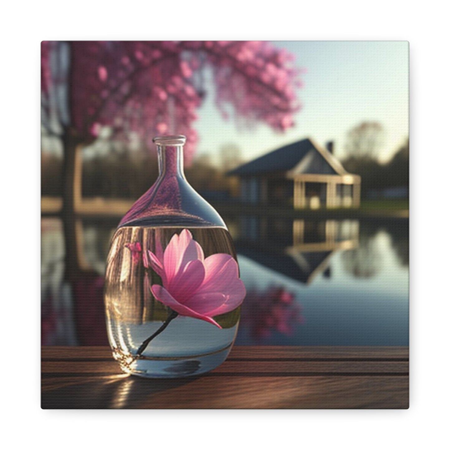 Canvas Gallery Wraps Magnolia in a Glass vase 2