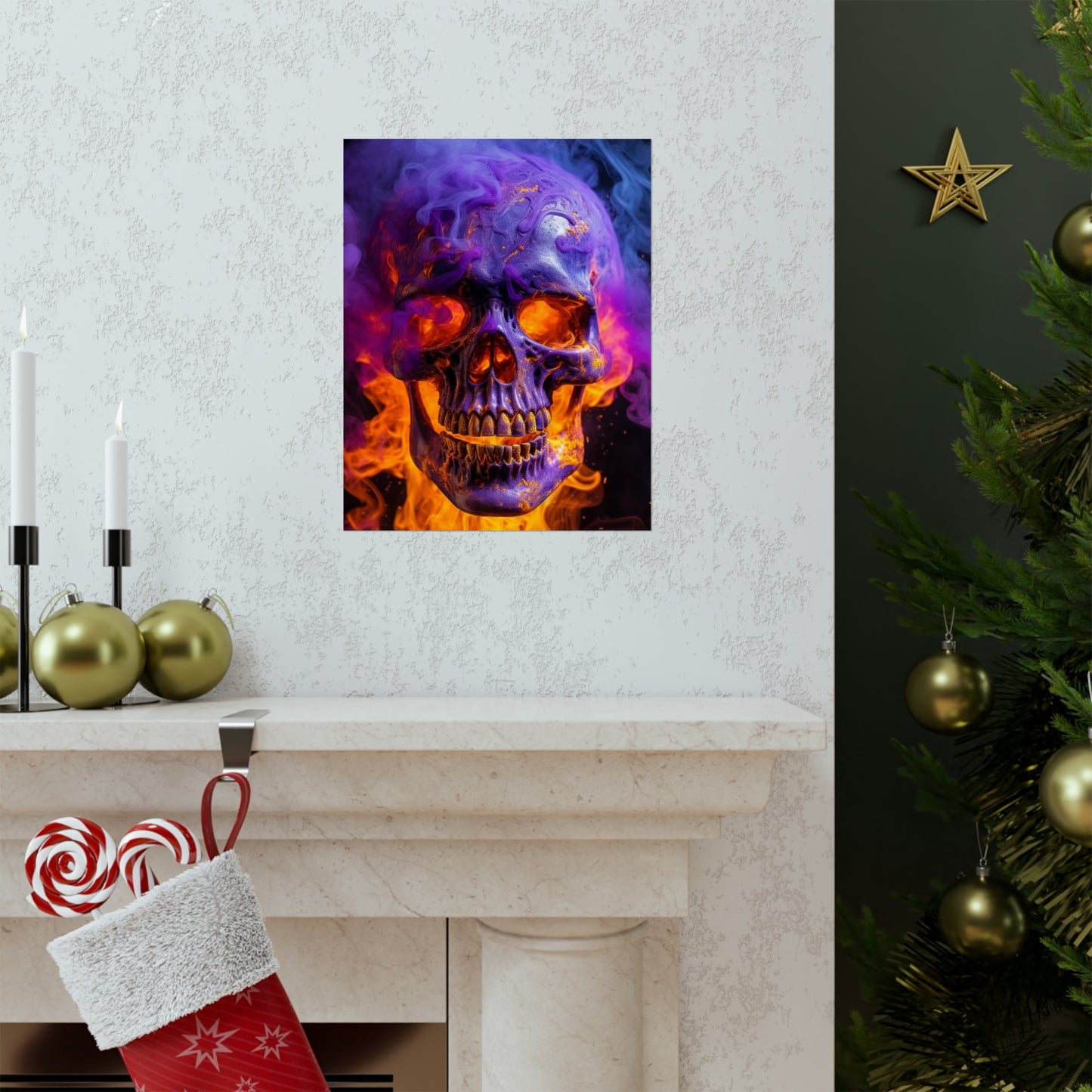 Premium Matte Vertical Posters Macro Skull 1