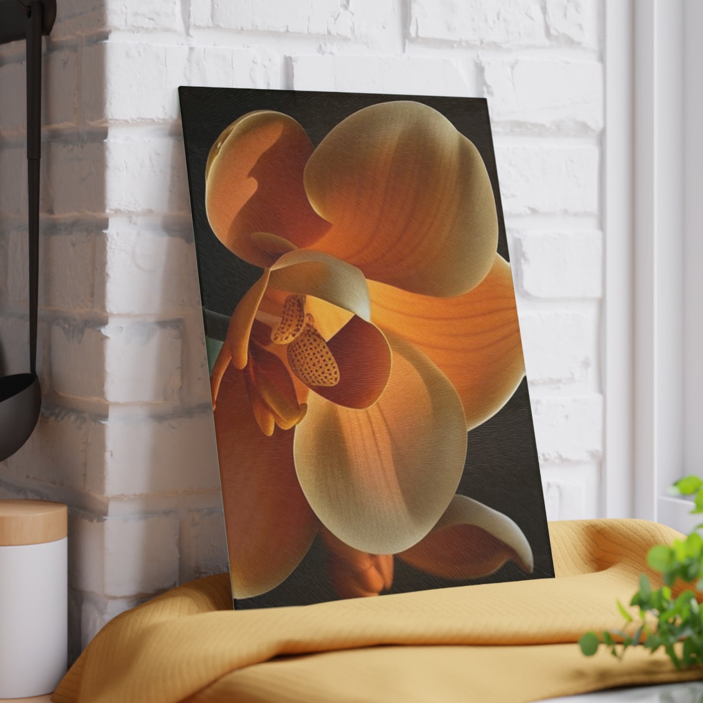 Glass Cutting Board Orange Orchid 4