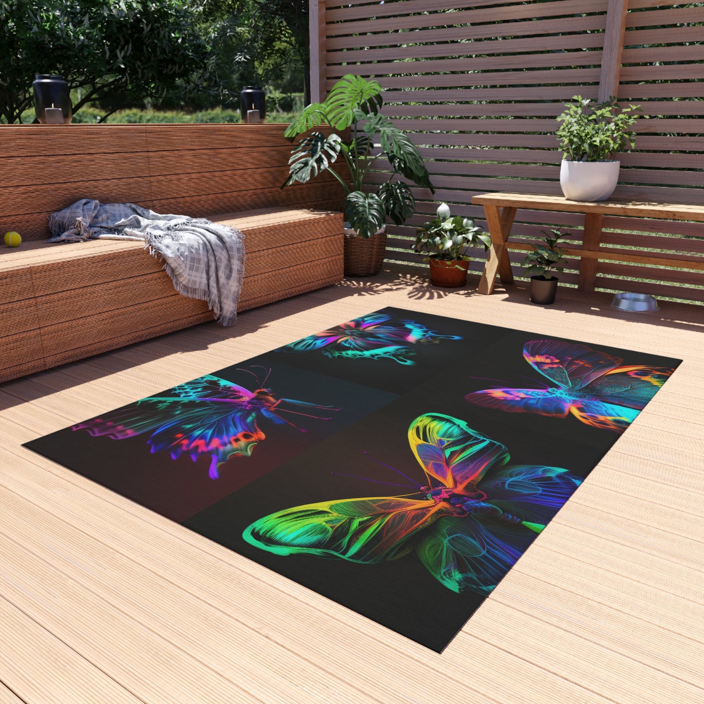 Outdoor Rug  Raw Hyper Color Butterfly 5