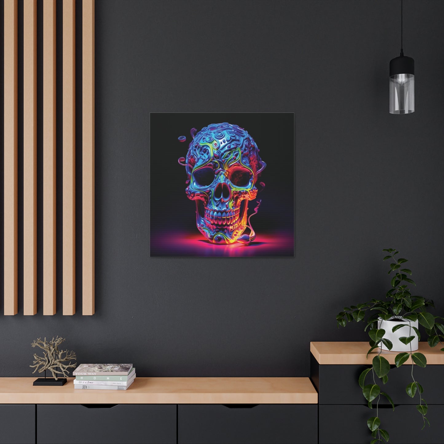 Canvas Gallery Wraps Macro Skull Color 3