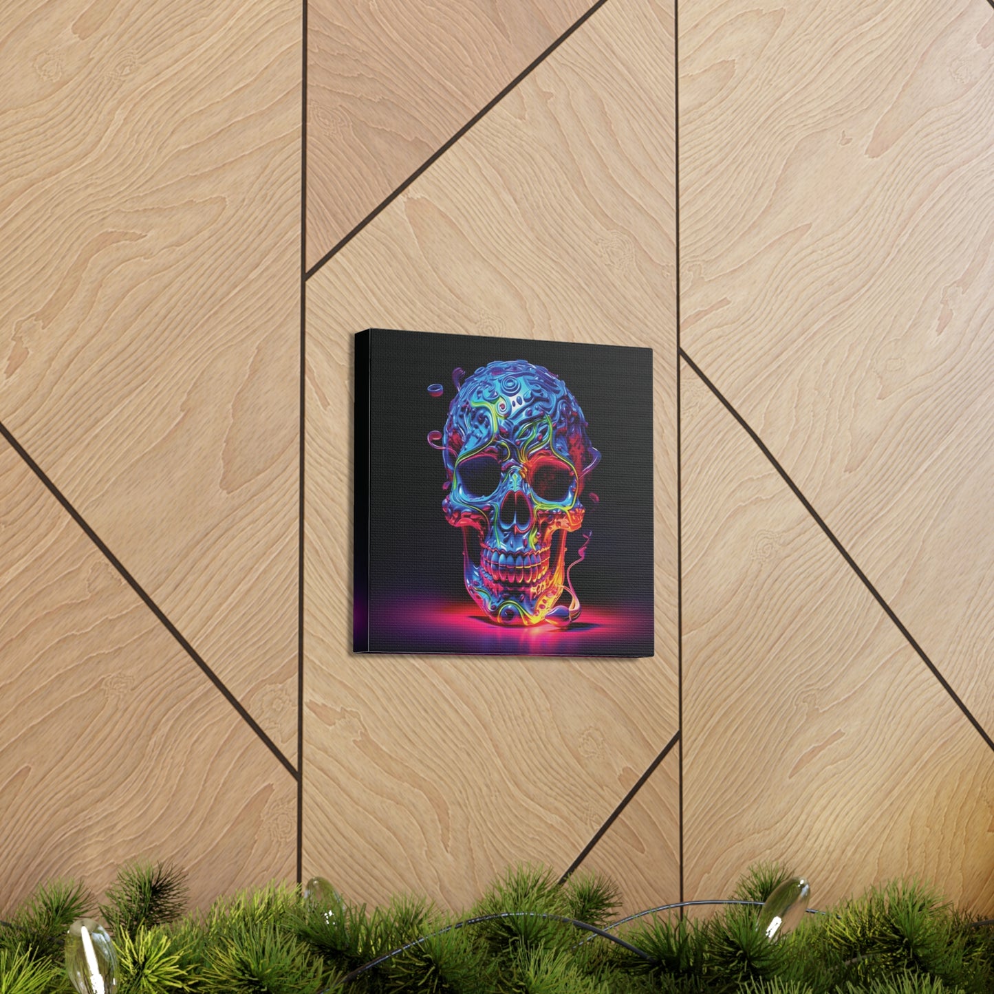 Canvas Gallery Wraps Macro Skull Color 3