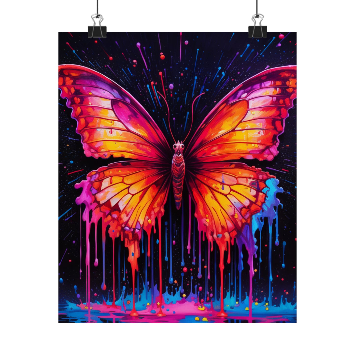 Premium Matte Vertical Posters Pink Butterfly Flair 4