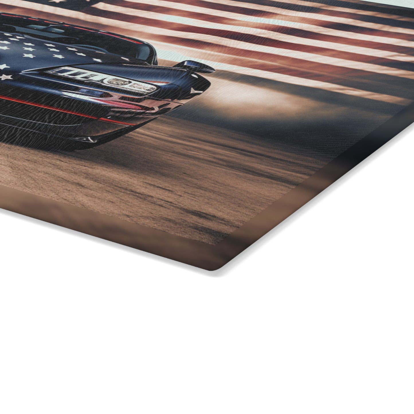 Glass Cutting Board Bugatti American Flag 2