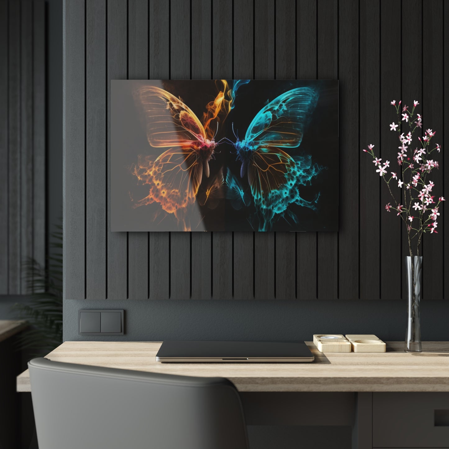 Acrylic Prints Kiss Neon Butterfly 10