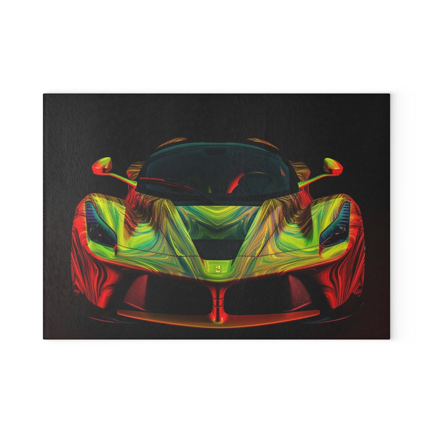 Glass Cutting Board Ferrari Neon 1