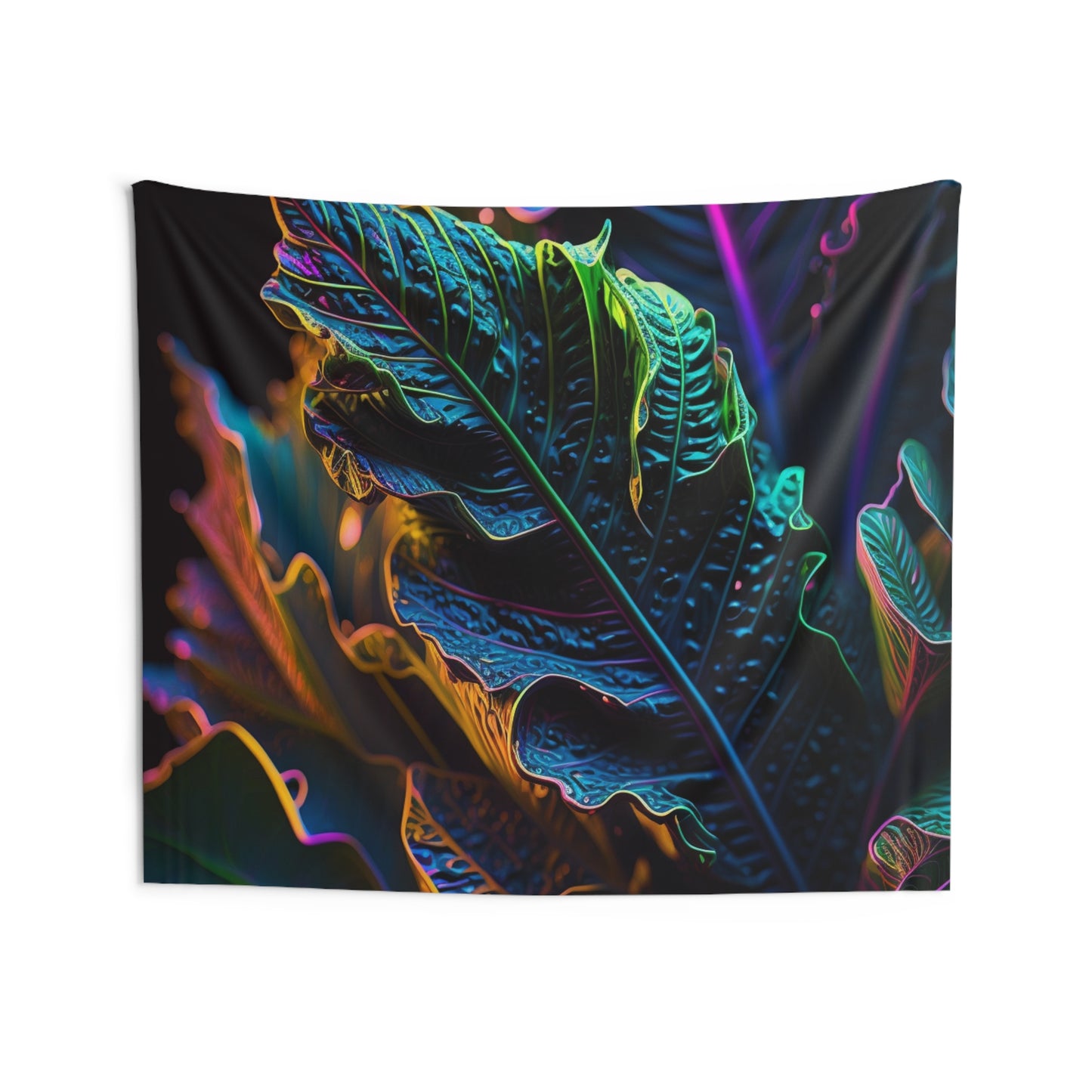 Indoor Wall Tapestries Florescent Skull Death 4