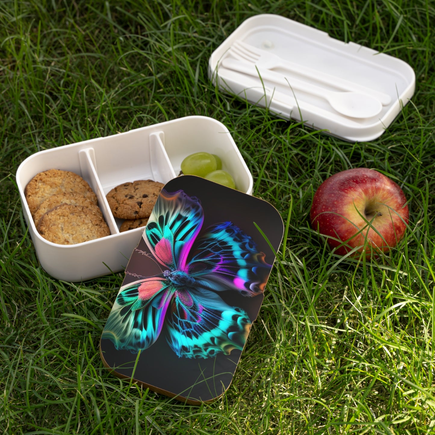 Bento Lunch Box Neon Butterfly Fusion 1