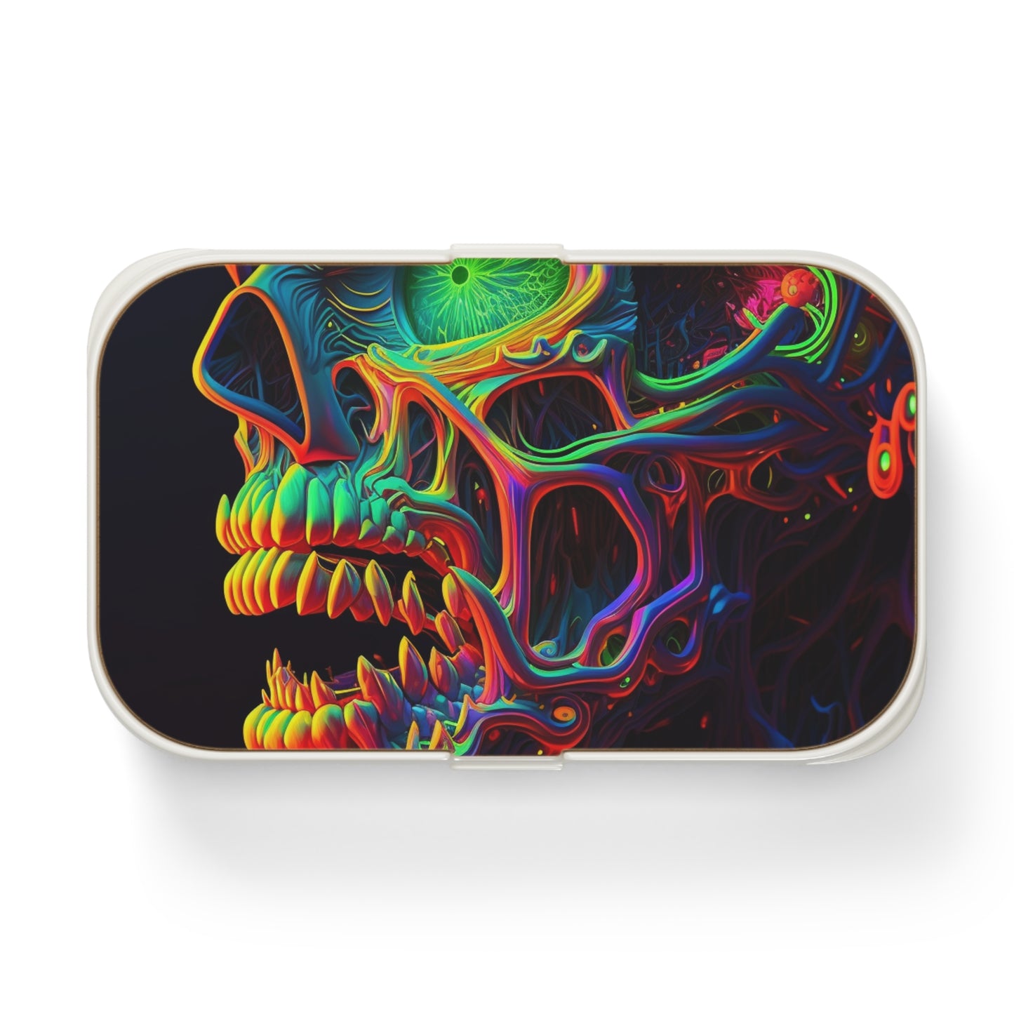 Bento Lunch Box Florescent Skull Death 1