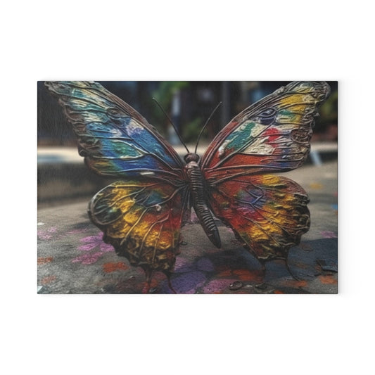 Glass Cutting Board Liquid Street Butterfly 3