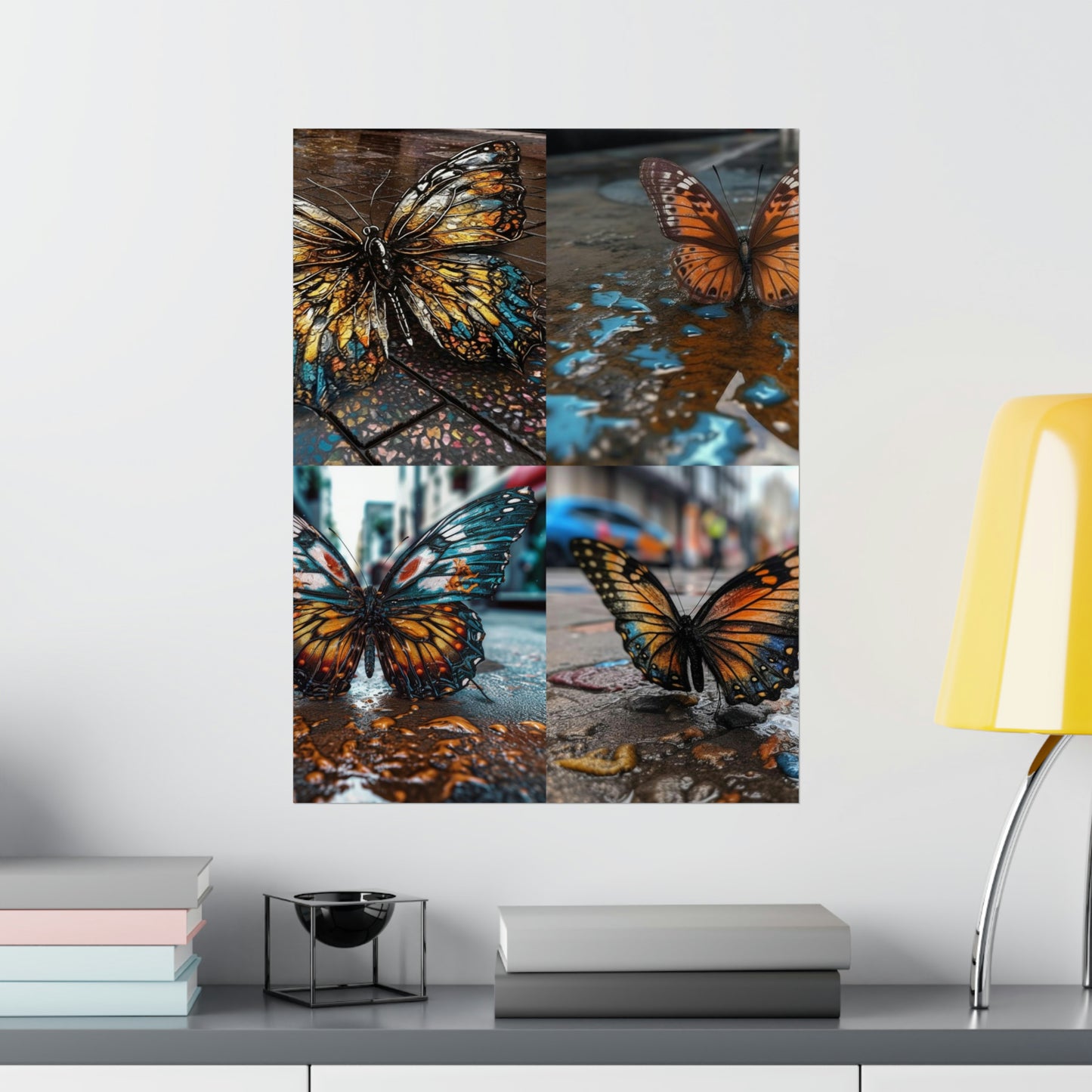 Premium Matte Vertical Posters Water Butterfly Street 5