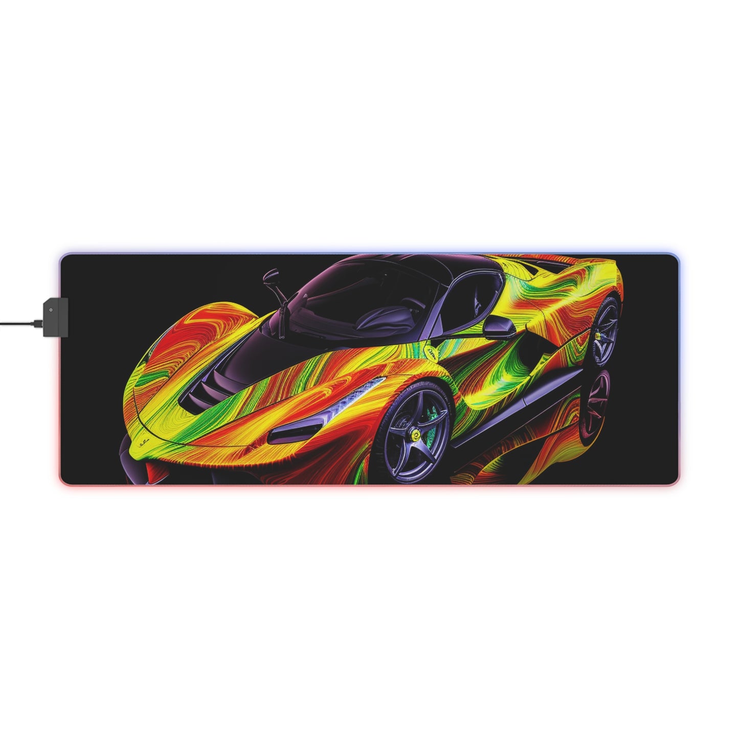 LED Gaming Mouse Pad Ferrari Neon 4