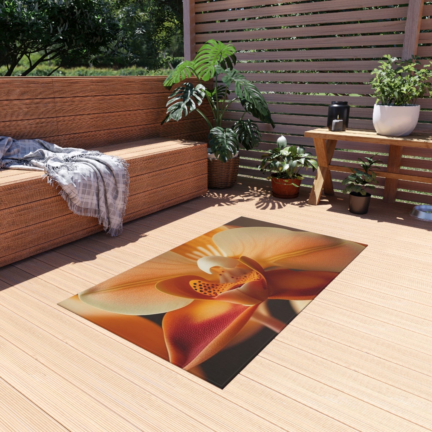 Outdoor Rug  Orange Orchid 3