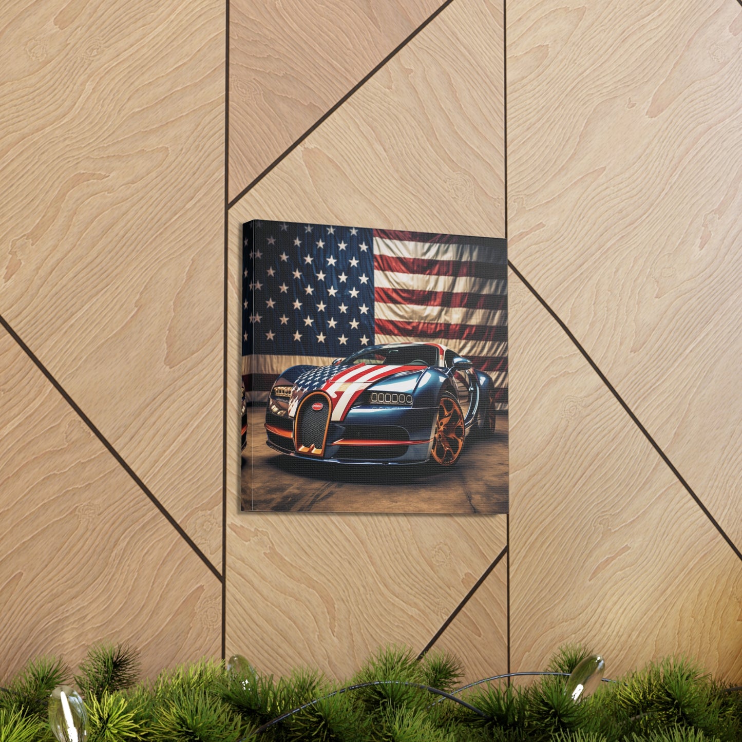 Canvas Gallery Wraps Bugatti Flag American 4