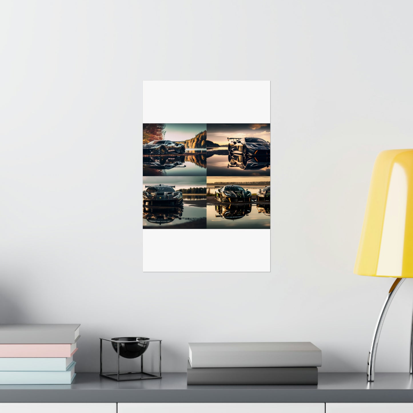 Premium Matte Vertical Posters Ferrari Lake 5