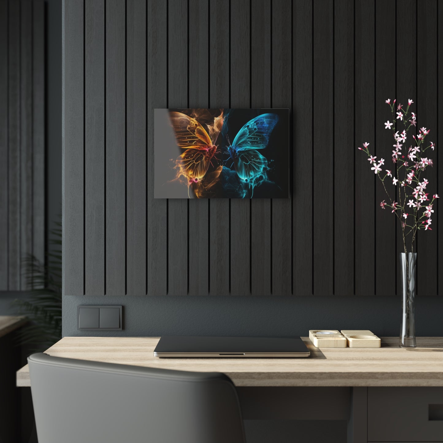 Acrylic Prints Kiss Neon Butterfly 9