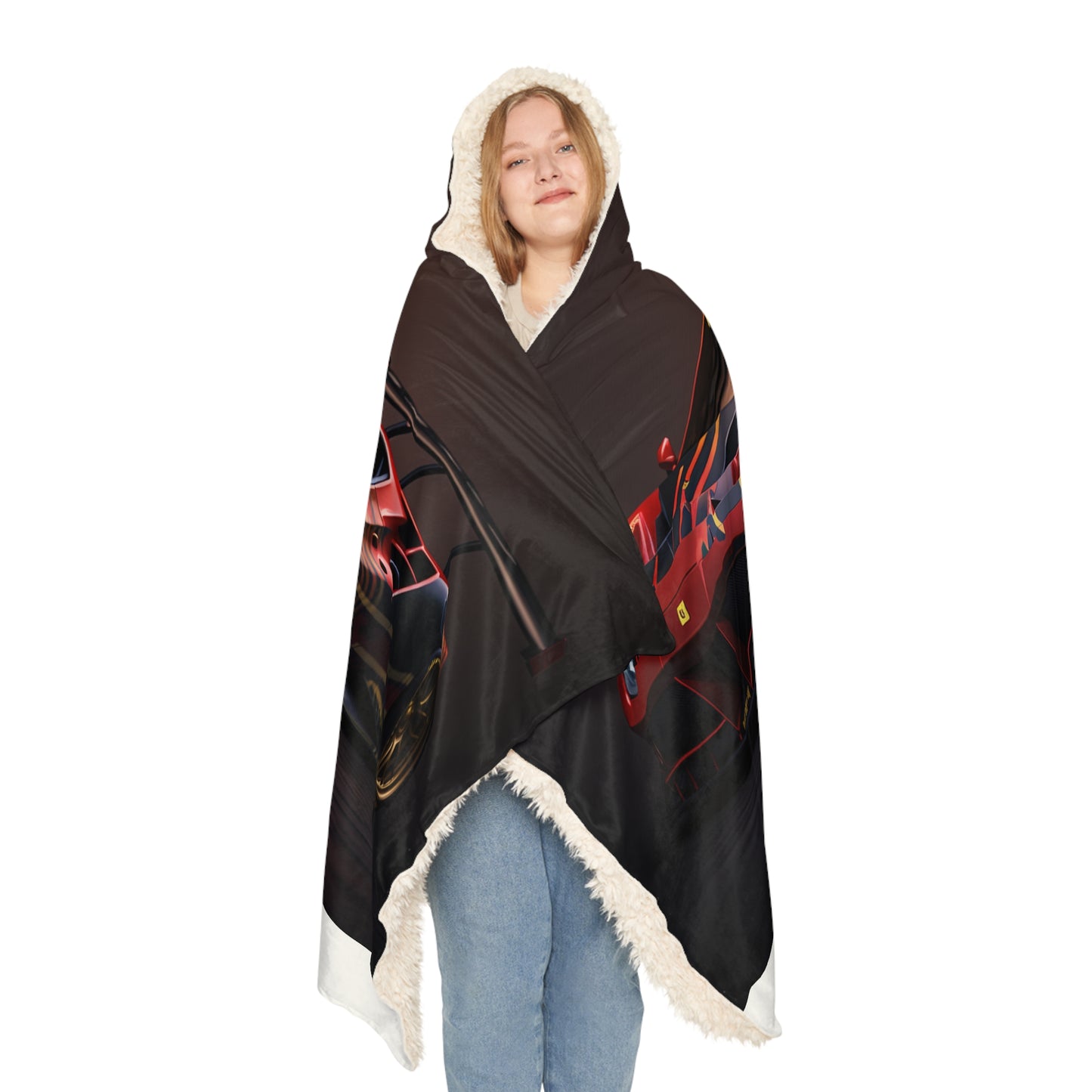 Snuggle Hooded Blanket Ferrari Red 1